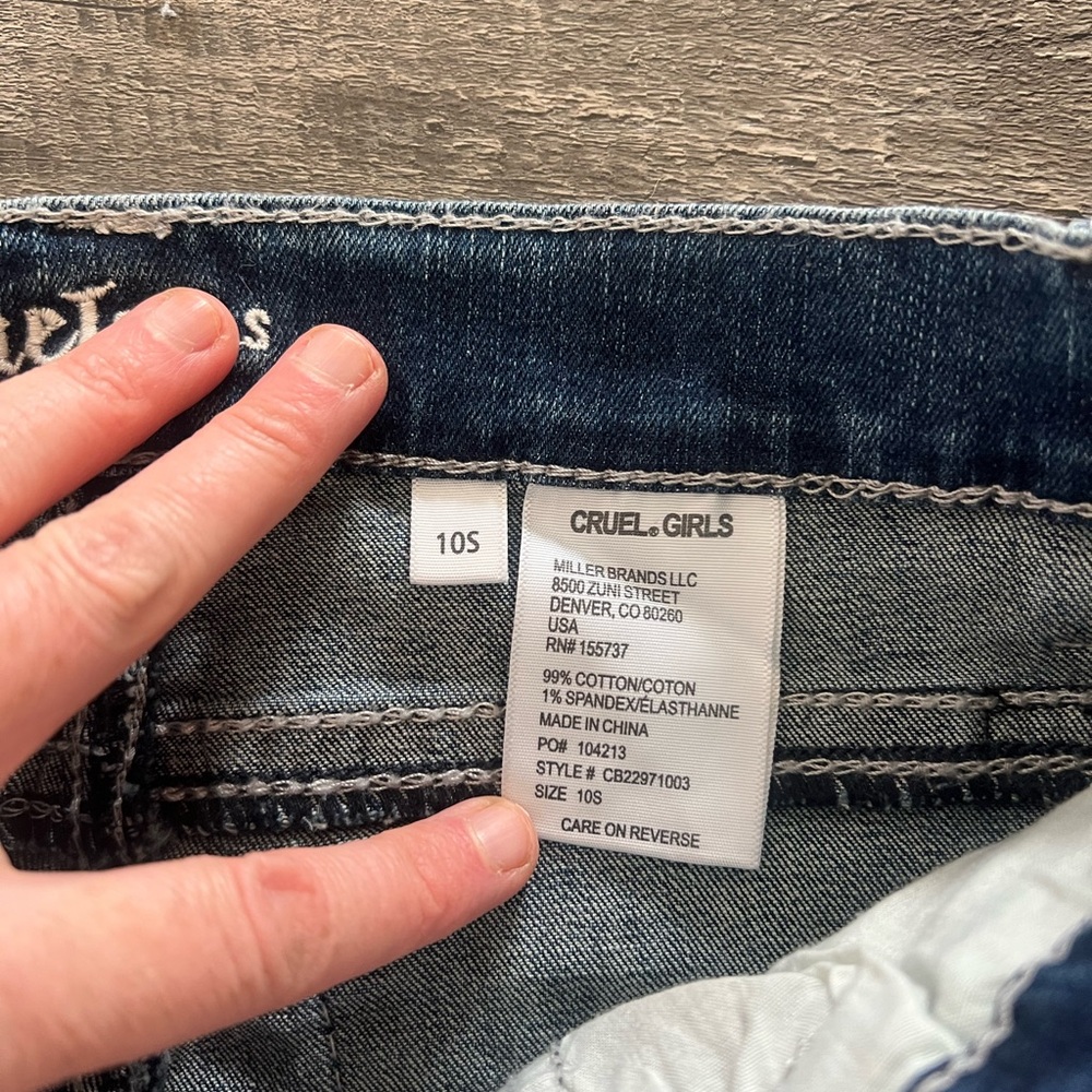 Cruel Girl Blue Boot-Cut Jeans with Faded Denim - Picture 4 of 6